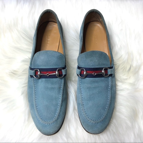 gucci blue suede shoes